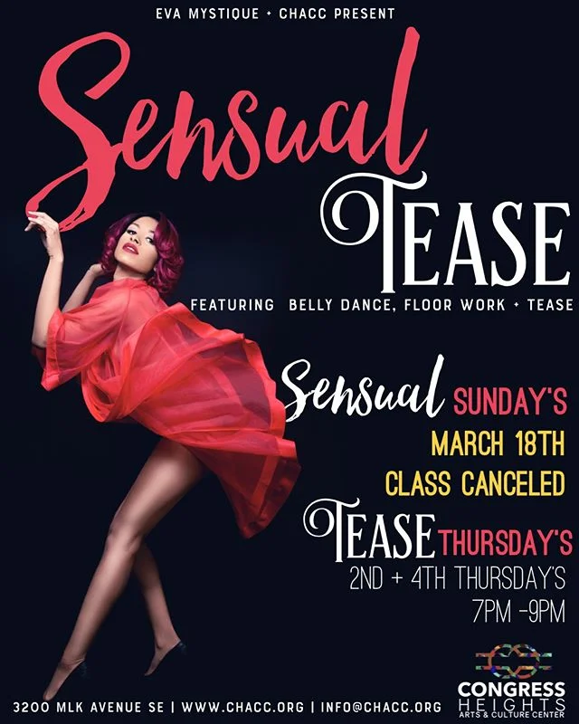 MARCH 22 | SENSUAL TEASE CLASS @ CHACC