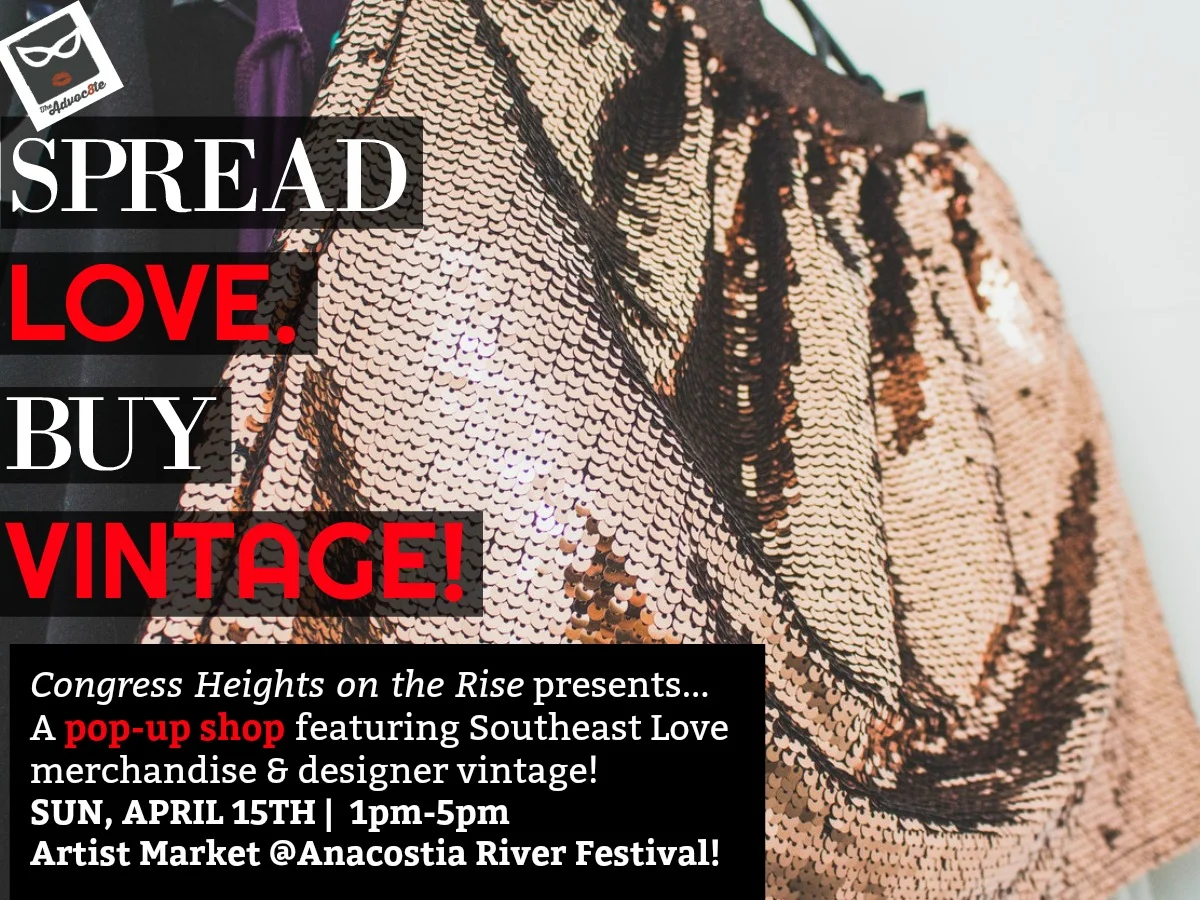I'm hosting a Southeast Love & vintage pop-up shop at the Anacostia River Festival