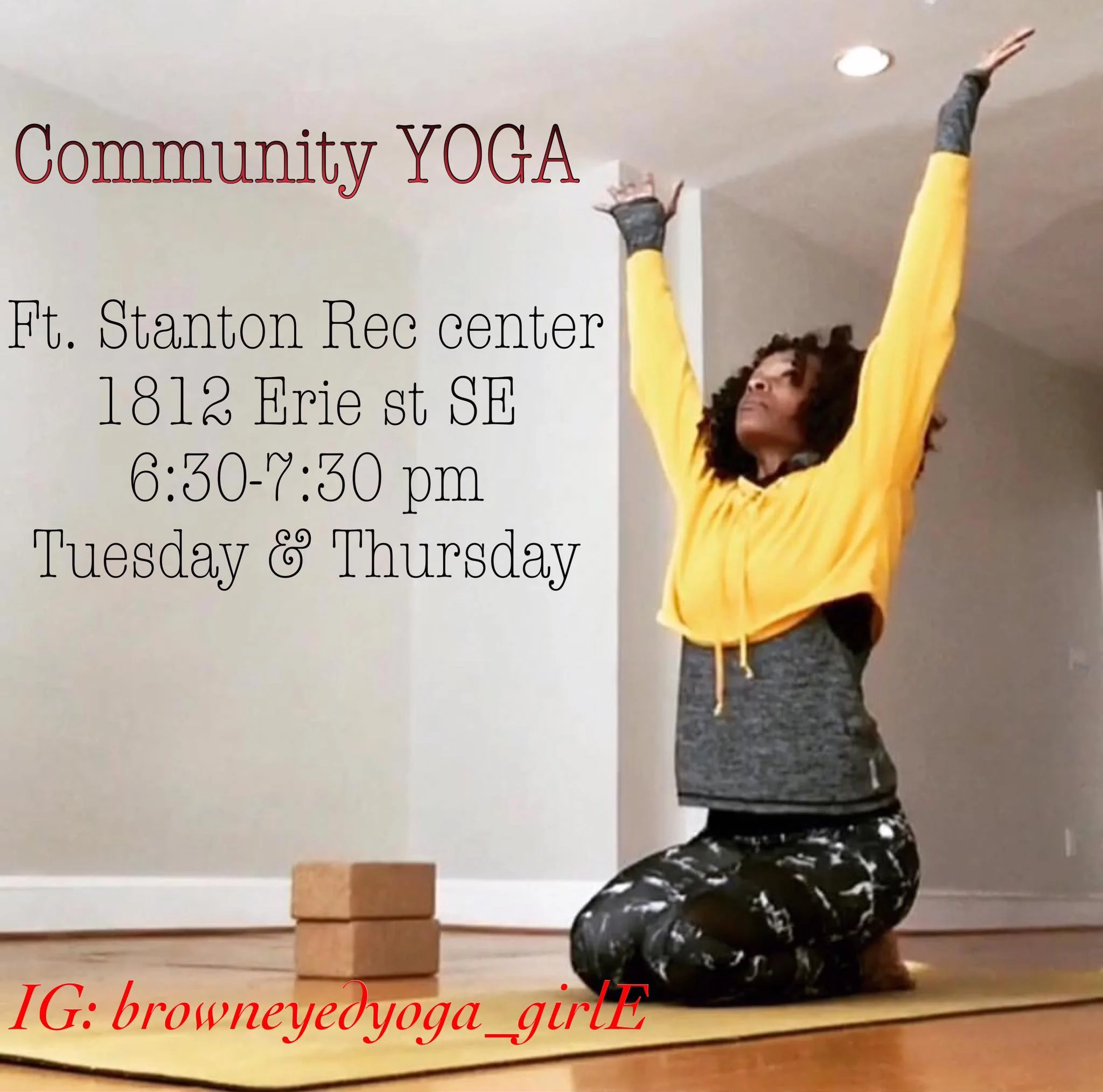 Free community yoga classes @ Fort Stanton Recreation Center