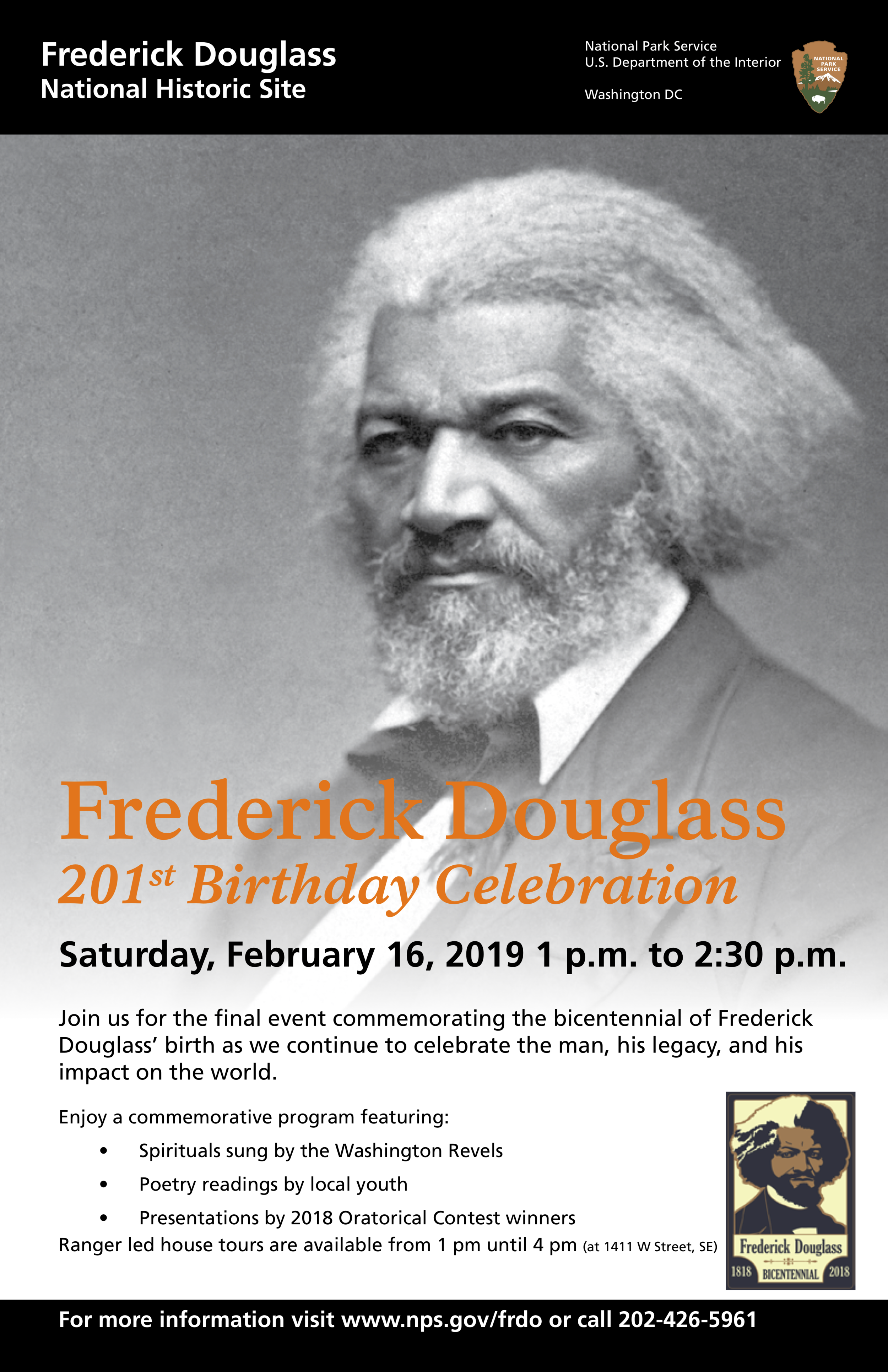 Feb 16 | Frederick Douglass 201st Birthday Celebration 