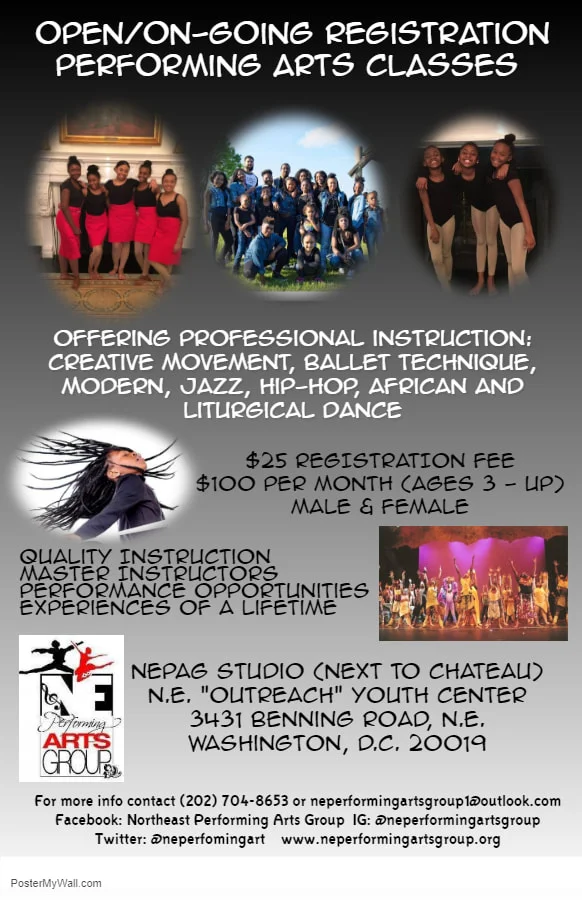 NEPAG Open Registration for Performing Arts Classes