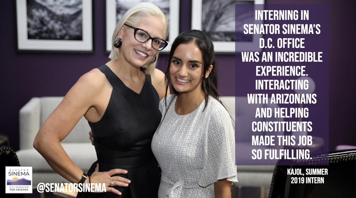 Fall internship with Senator Kyrsten Sinema's DC Office — Congress