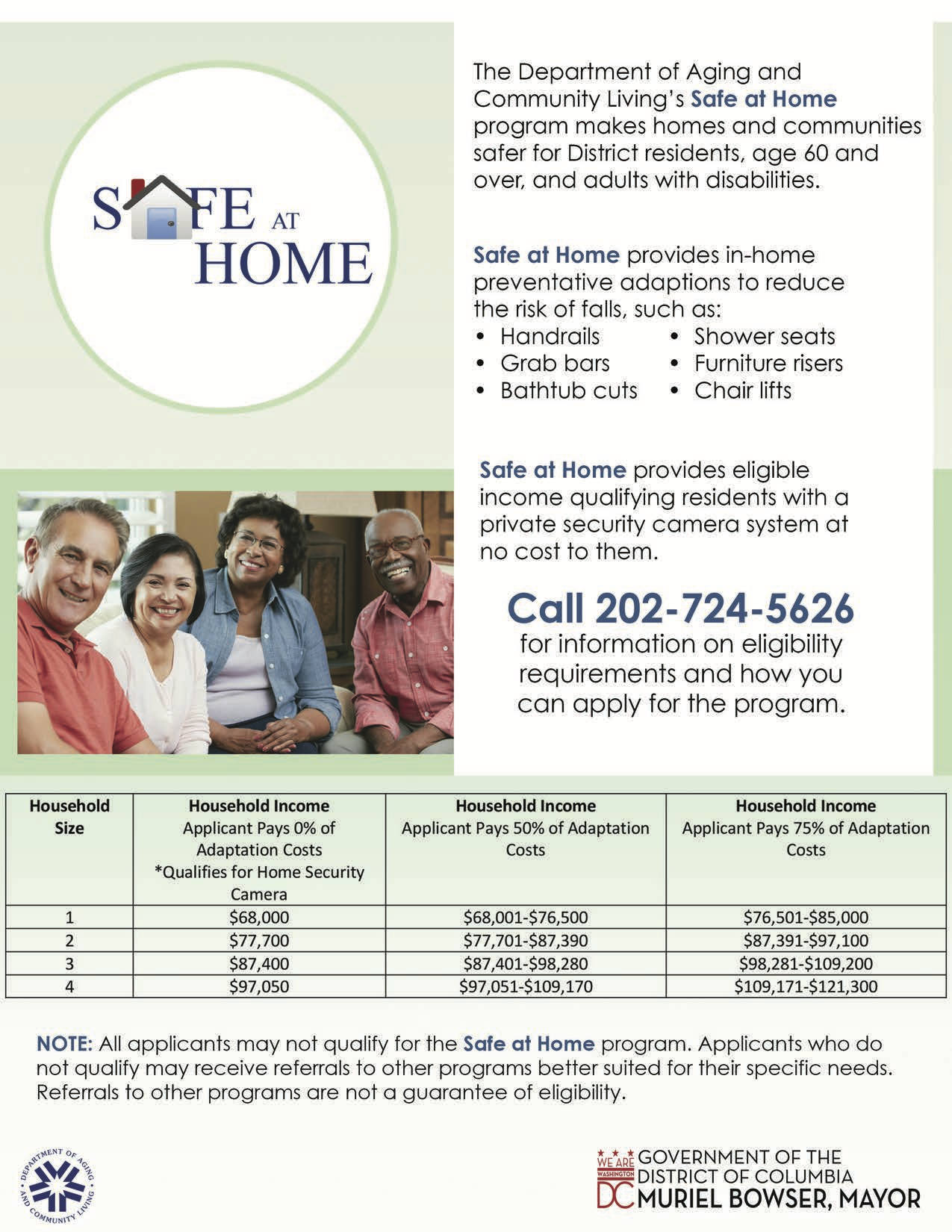 Department of Aging and Community Living Safe at Home Program