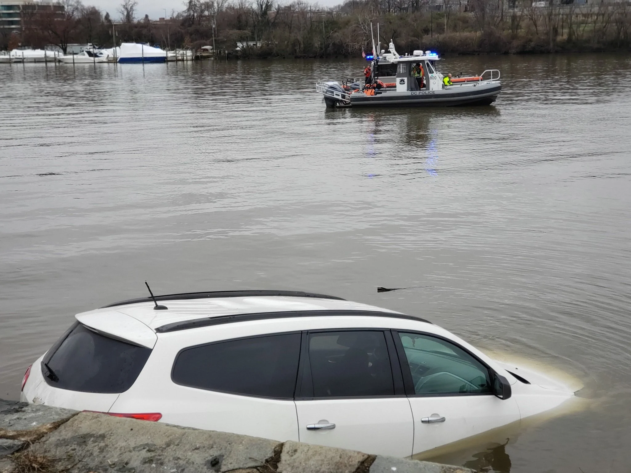 So...someone drove their van into the Anacostia River