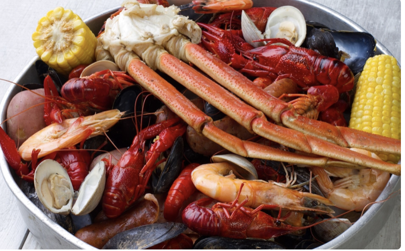 I broke my no outside hot food rule and got a CAJUN BOIL from Chasin Tails! 