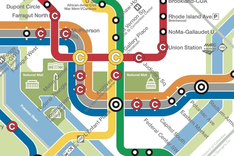 Now - Jan 21 | Map of Metro Service Changes and Closures due to the Inauguration