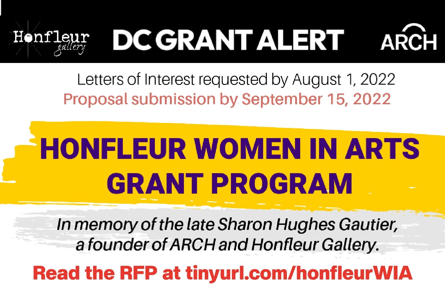 🌟Honfleur Women in Arts Grant Program, Letters of Interest Requested by Aug 1st [SP]