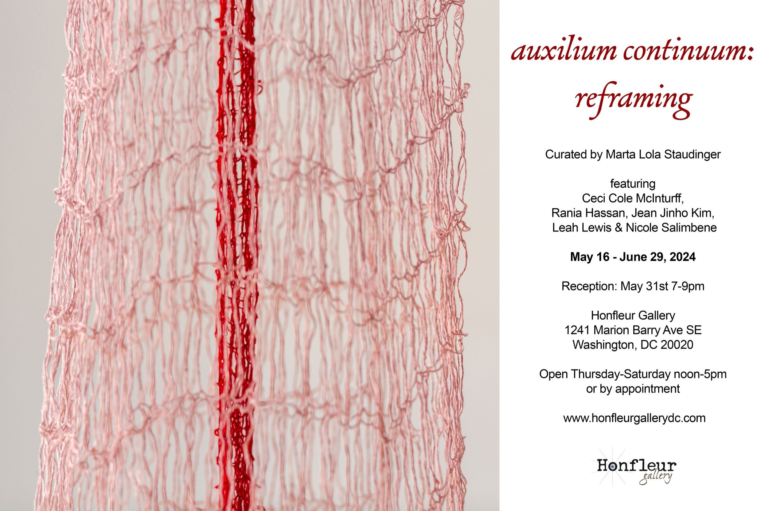 🌟 May 16 - June 29 | auxilium continuum: reframing at Honfleur Gallery [SP]