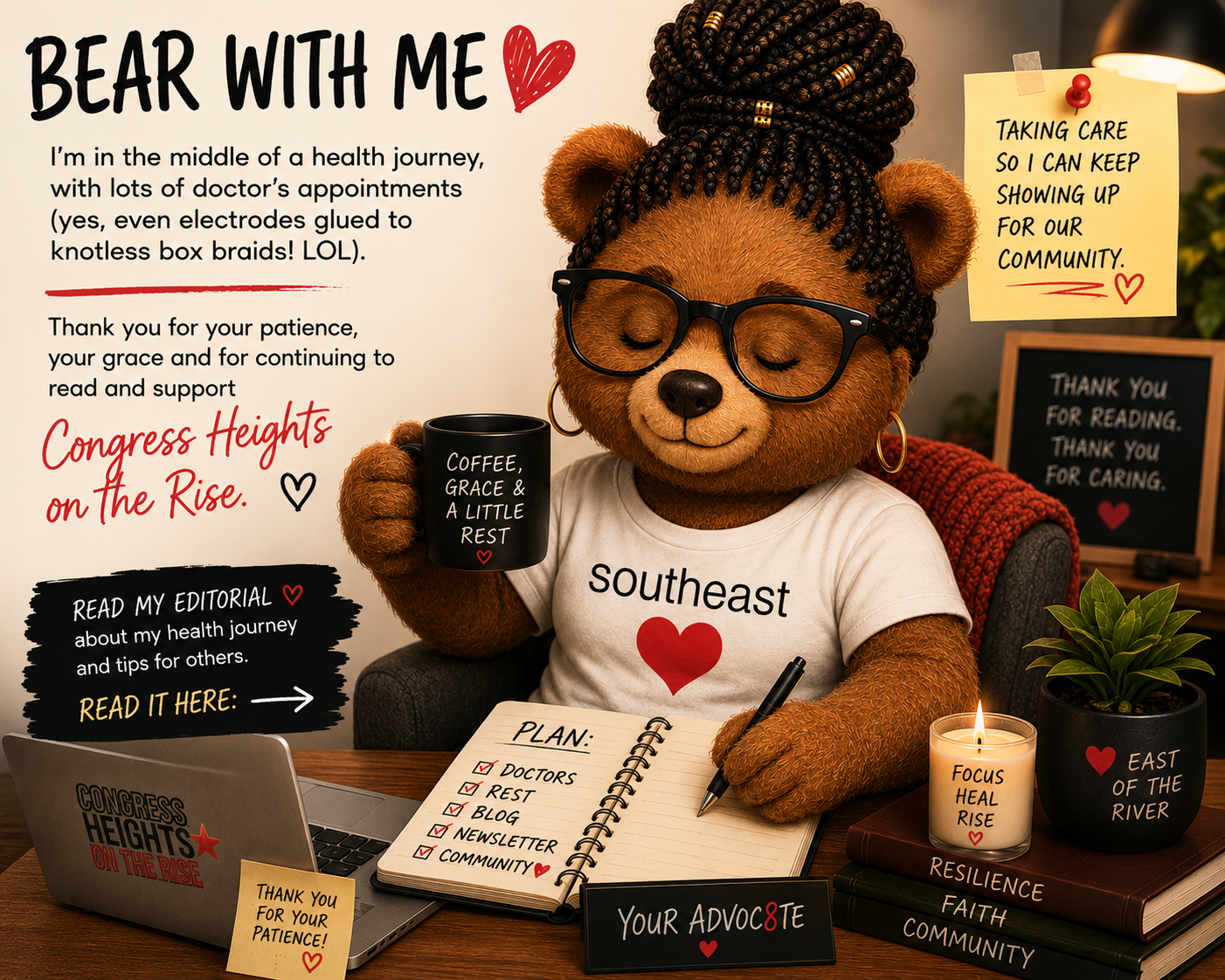 A Quick Note From The Advoc8te: Bear With Me 💛