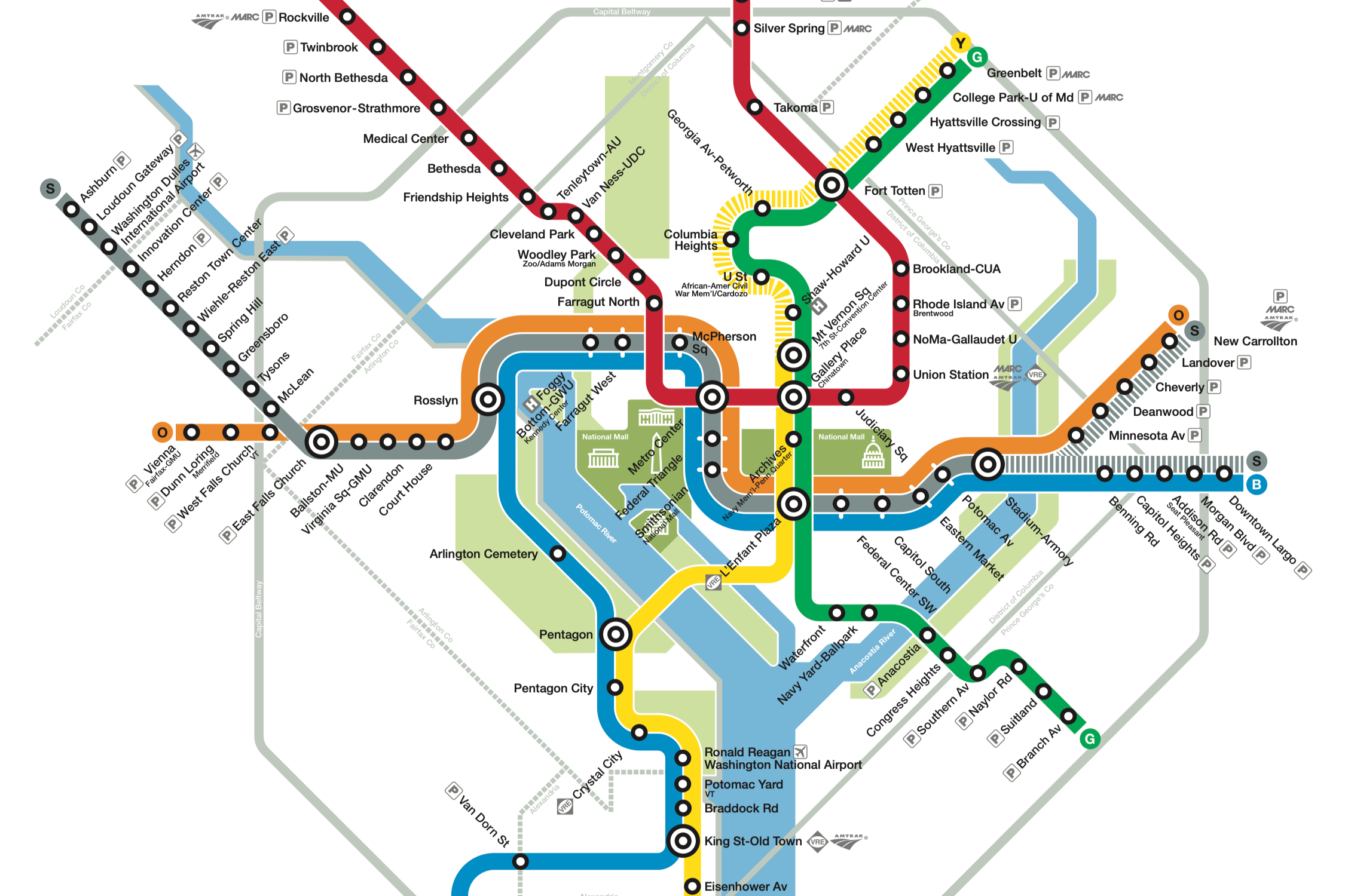 Your very own fresh WMATA Metro Map