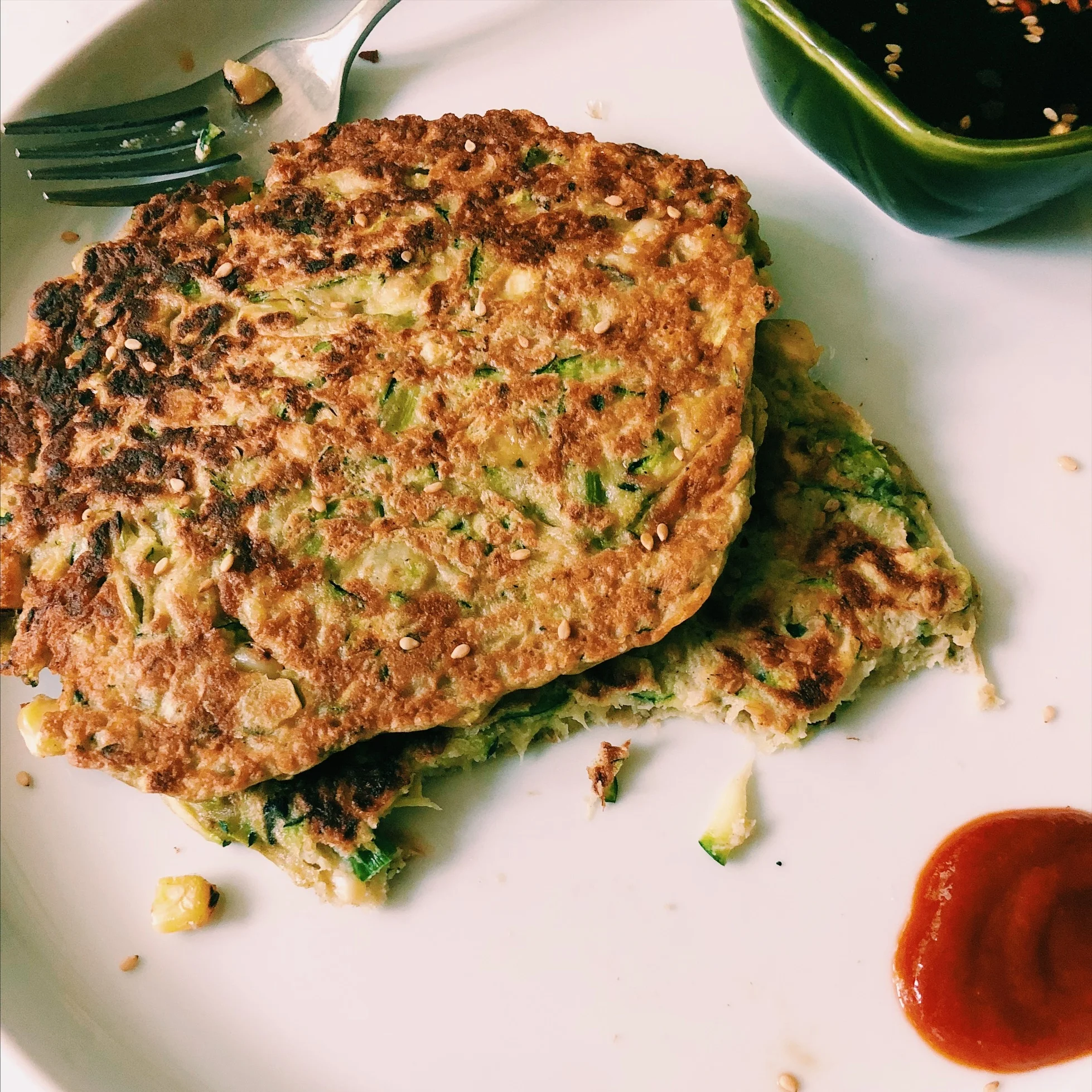 Chinese Five Spice Zucchini Corn Pancakes Low Simmer Blog