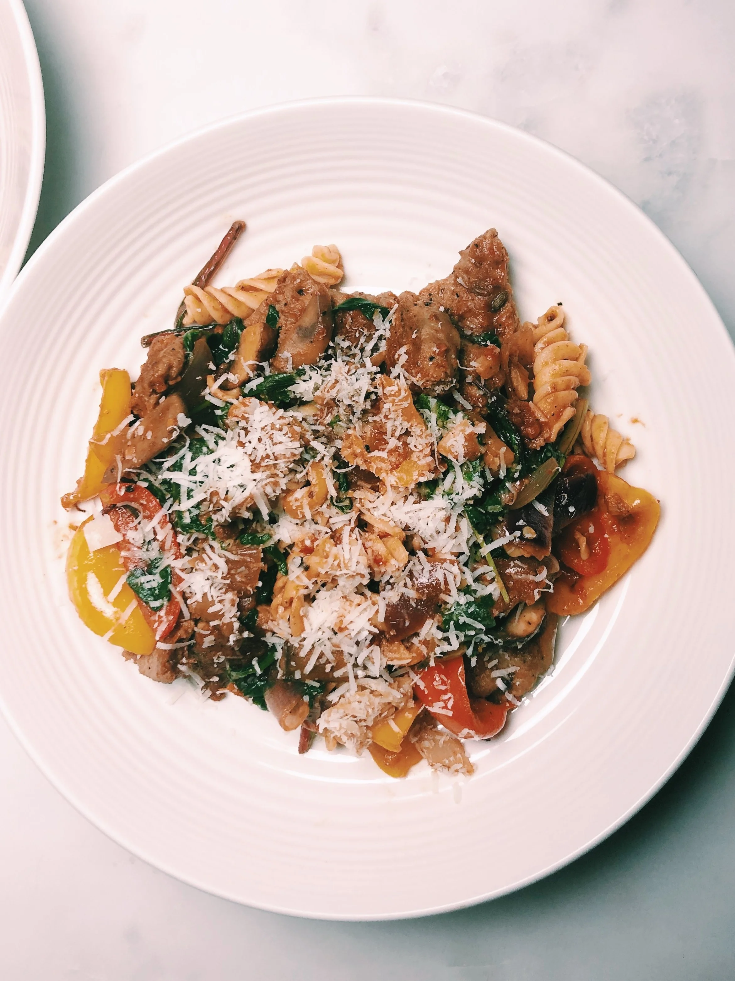 Saucy Vegetable & Sausage Pasta