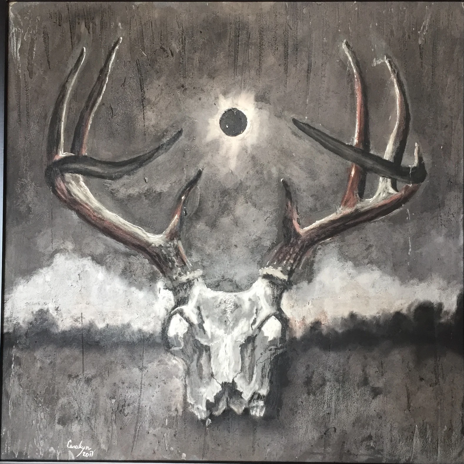 by the glow of the corona