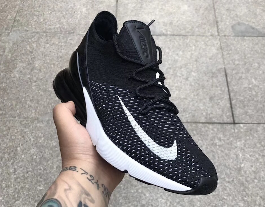 air max 270 flyknit black and white