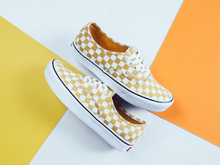 ochre vans checkered