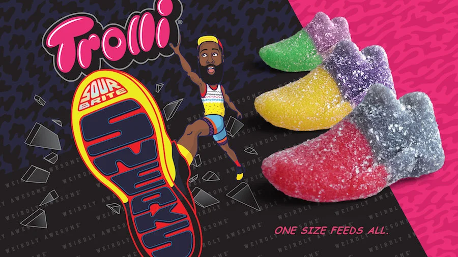 THE JAMES HARDEN X TROLLI SOUR BRITE SNEAKS  
