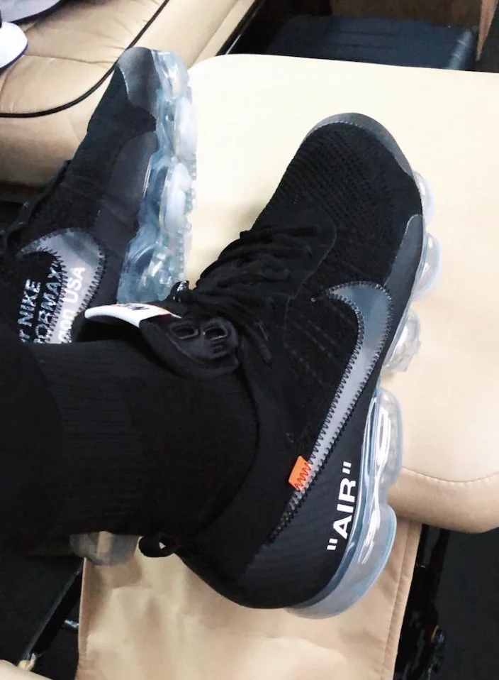 LEBRON JAMES SHOWCASE THE UPCOMING OFF-WHITE X NIKE AIR VAPORMAX “BLACK” COLORWAY