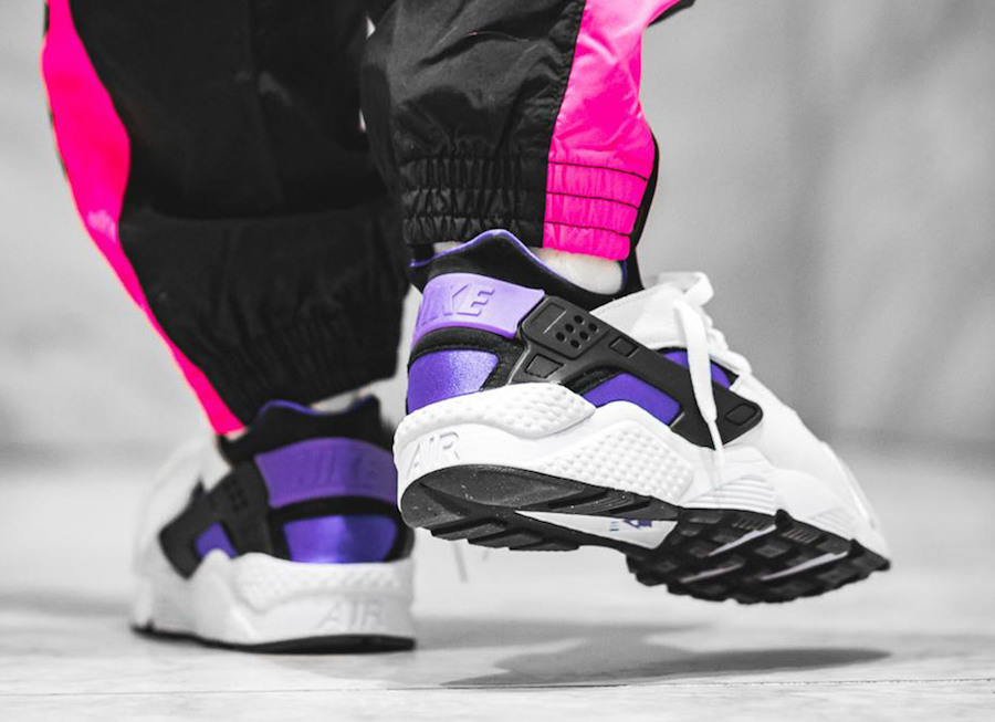 purple huarache sneakers