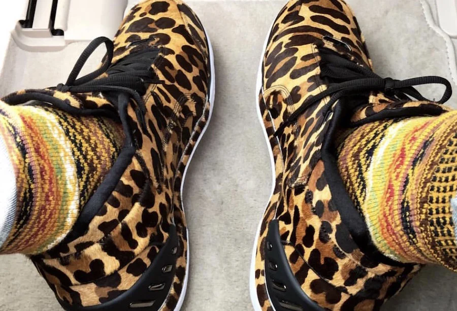 LEBRON JAMES SHOWCASES THE NIKE AIR ZOOM GENERATION COVERED IN LEOPARD