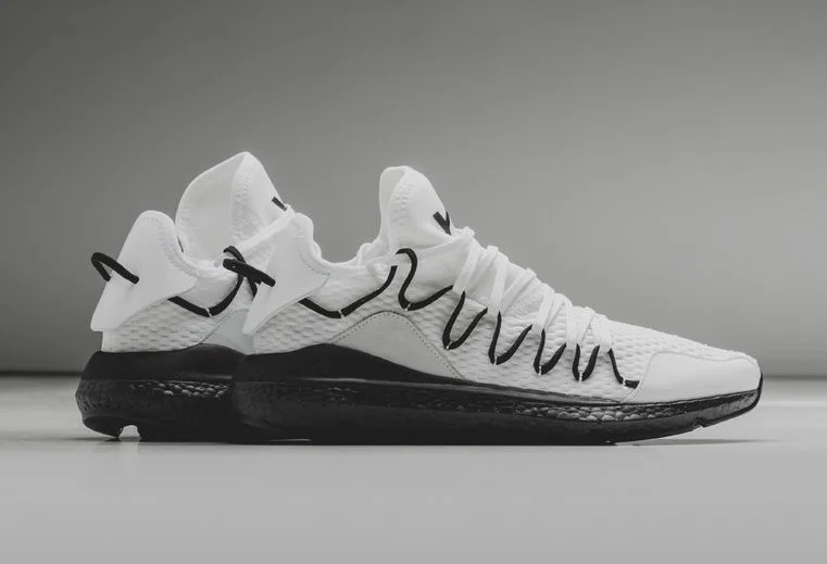  Adidas Y-3 KUSARI IN A WHITE COLORWAY WITH A BLACK BOOST