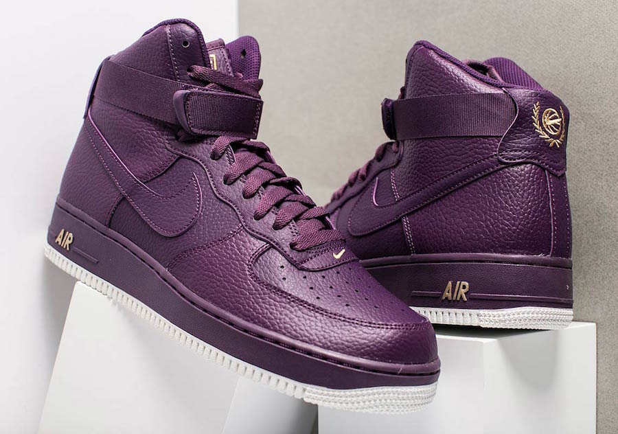 purple high top air force ones