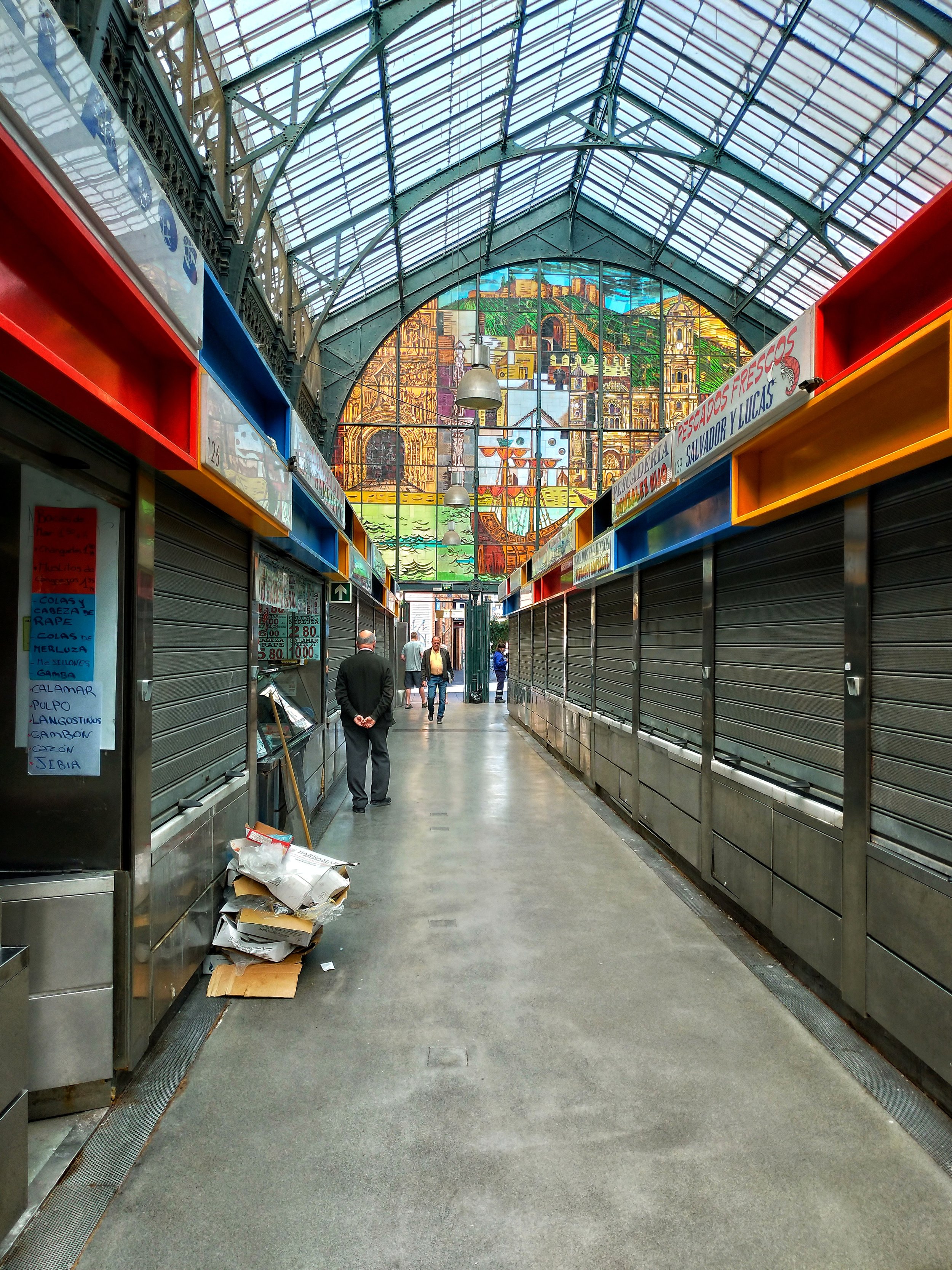 Beautiful stained-glass windows of Mercado de Atarazanas