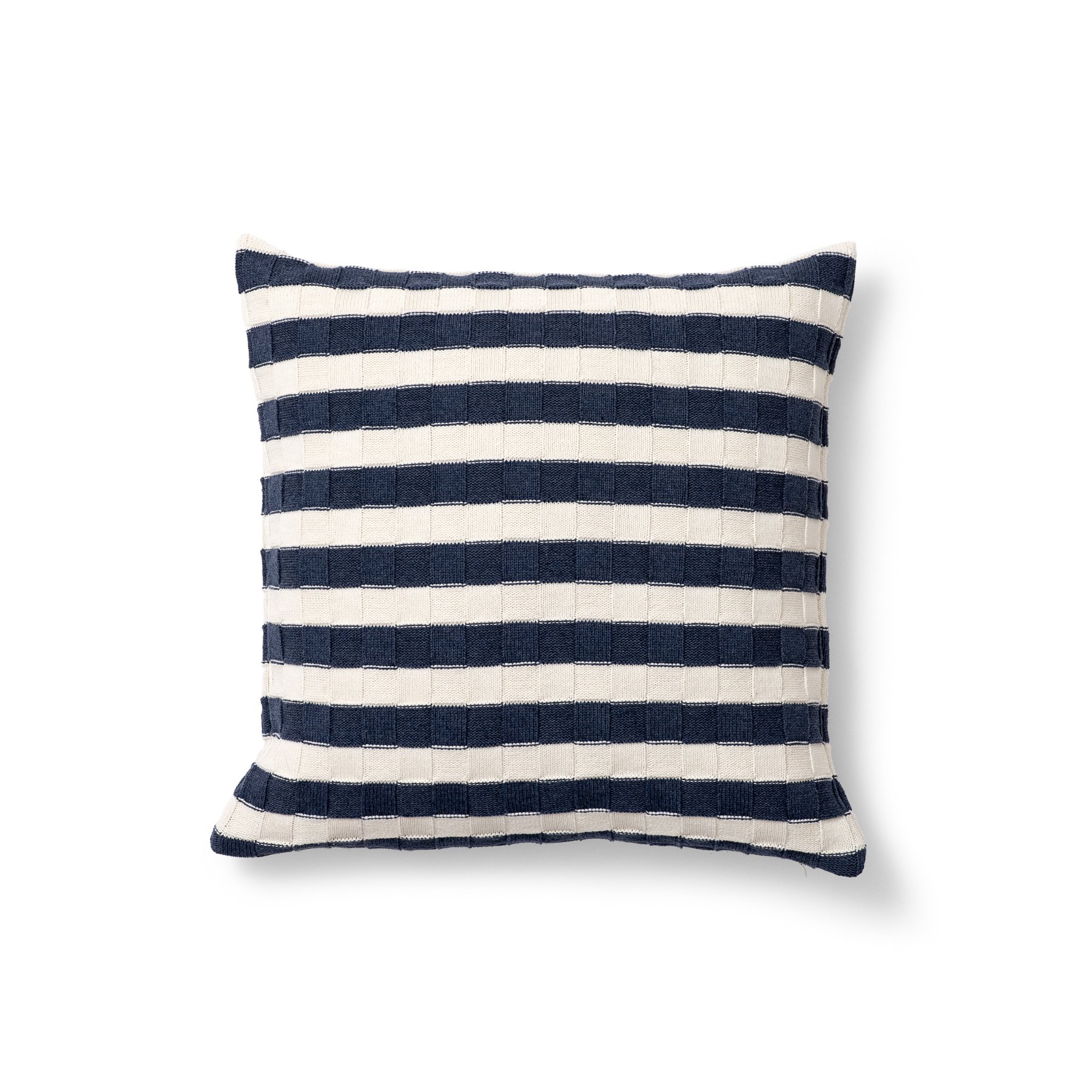 18x18" big basketweave stripe texture pillow | jeans + greggio