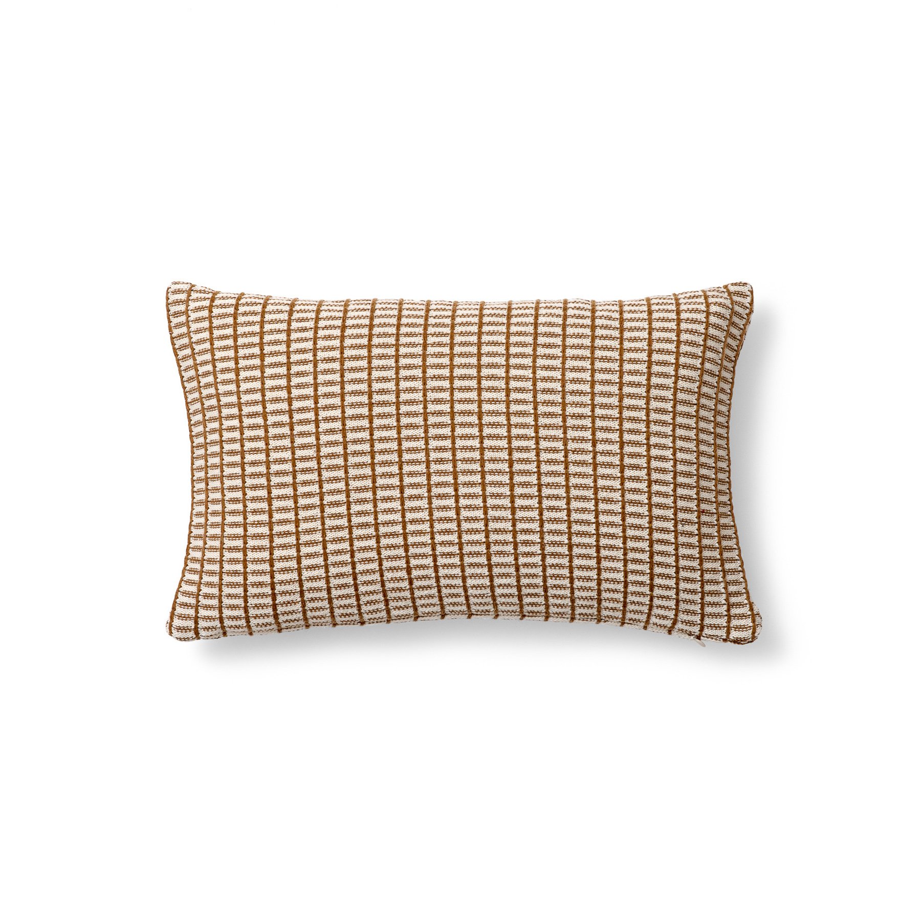 18x12" grid texture pillow | greggio + camel