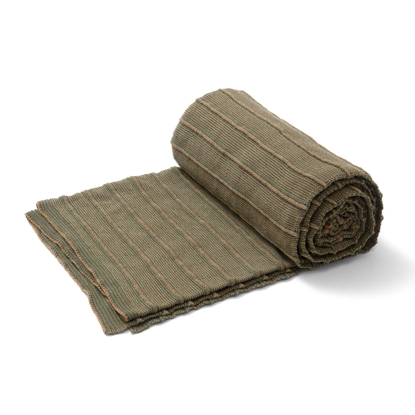60x80 big blanket | rolled texture | hunter + camel