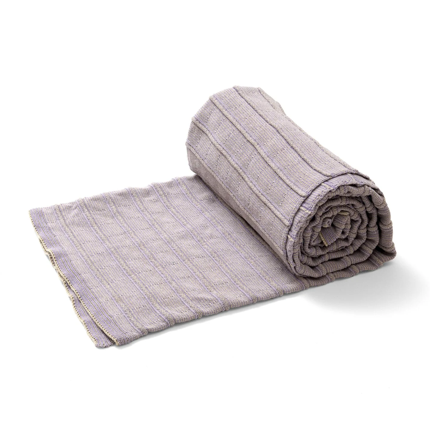 60x80 big blanket | rolled texture | lavender + pergamena