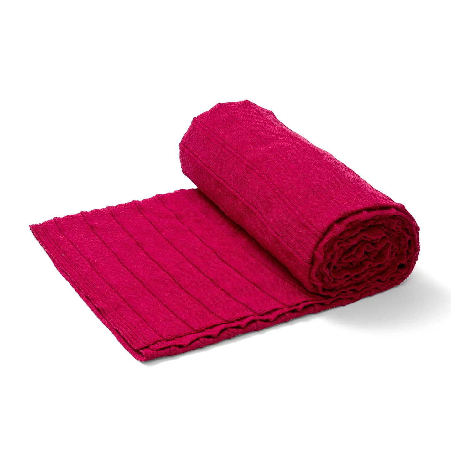 60x80 big blanket | rolled texture | deep pink