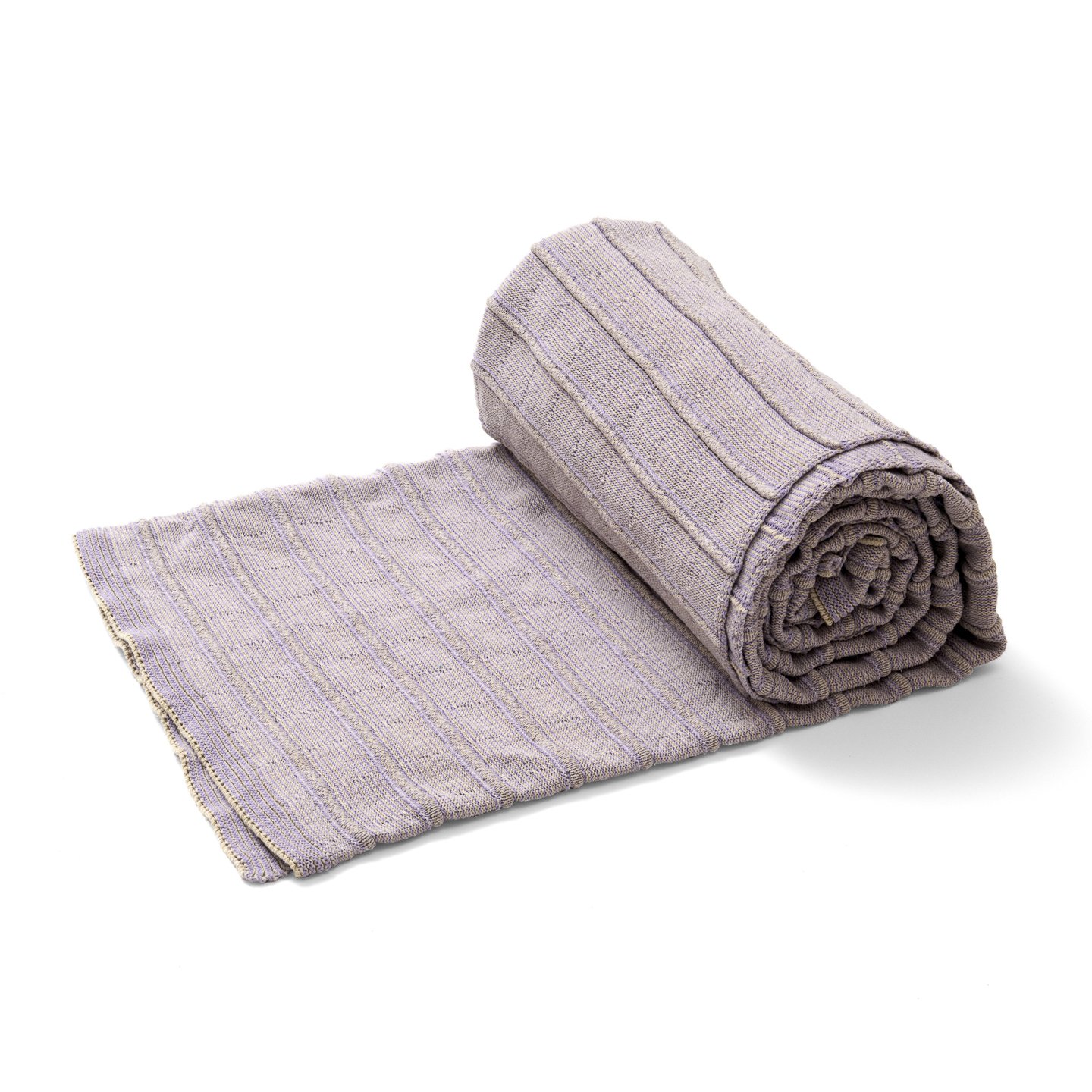 60x80 big blanket | rolled texture | lavender + pergamena