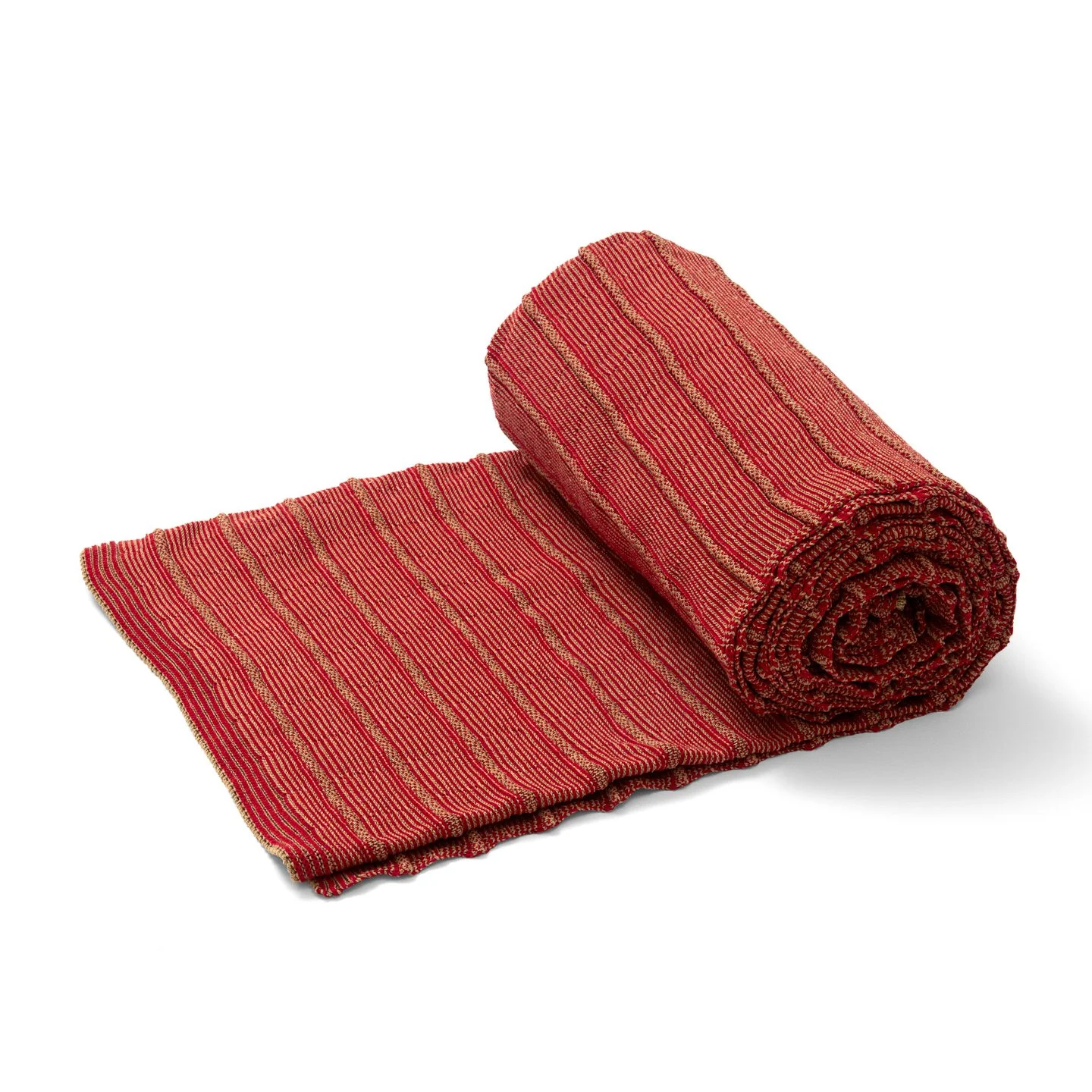 60x80 big blanket | rolled texture | rossa + oatmeal