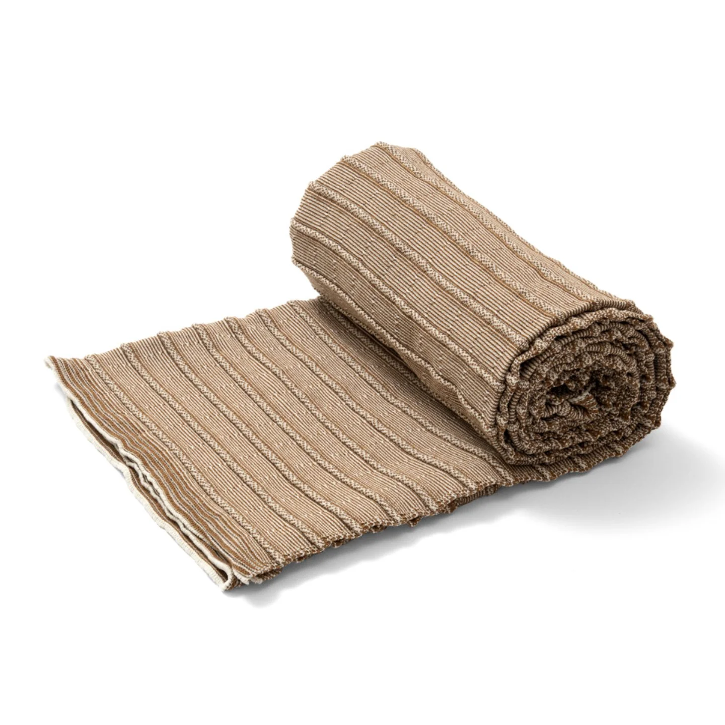 60x80 big blanket | rolled texture | camel + greggio