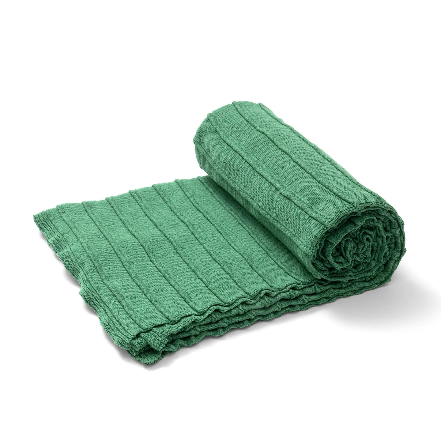 60x80 big blanket | rolled texture | verde bandiera