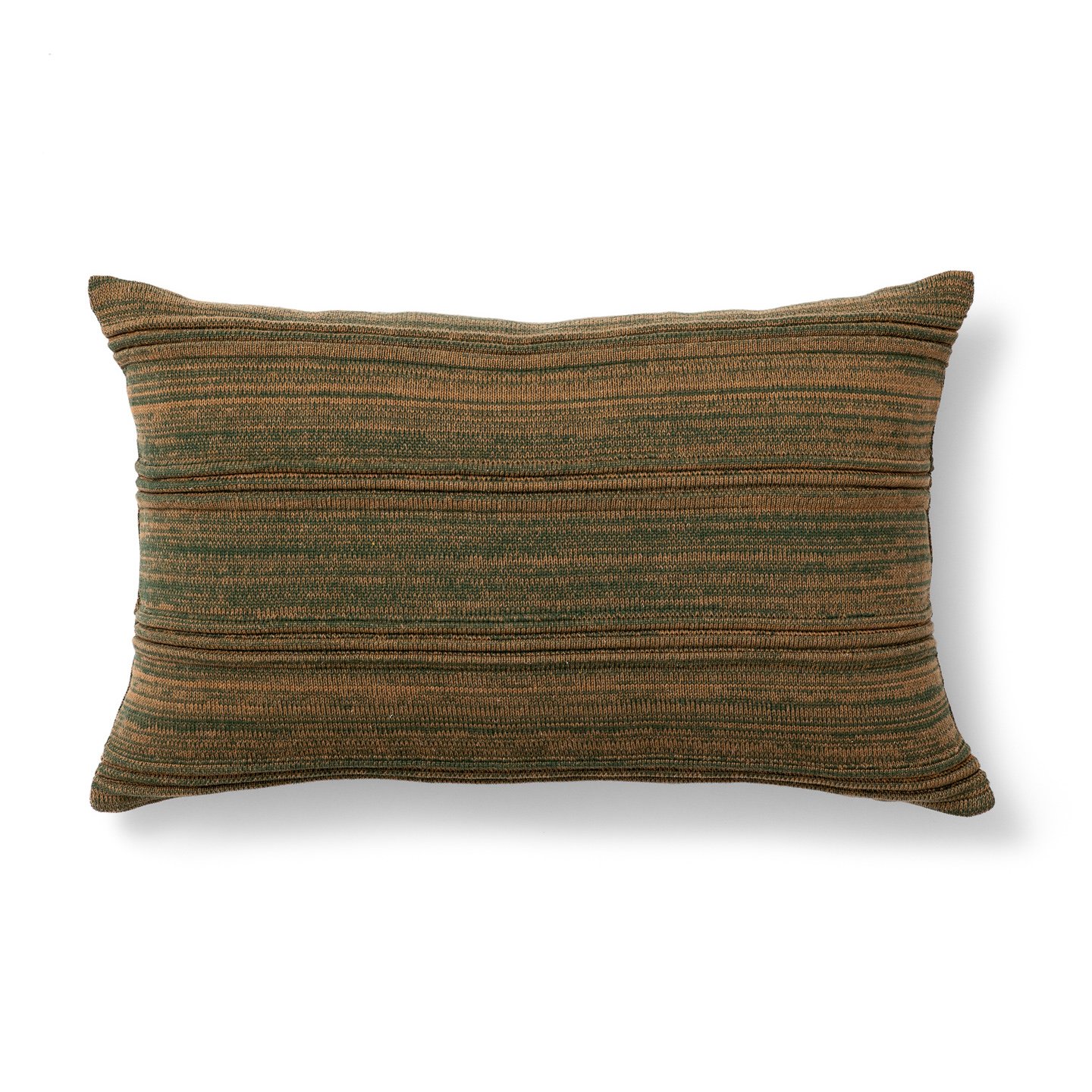 15x23" pleated texture pillow | camel + hunter