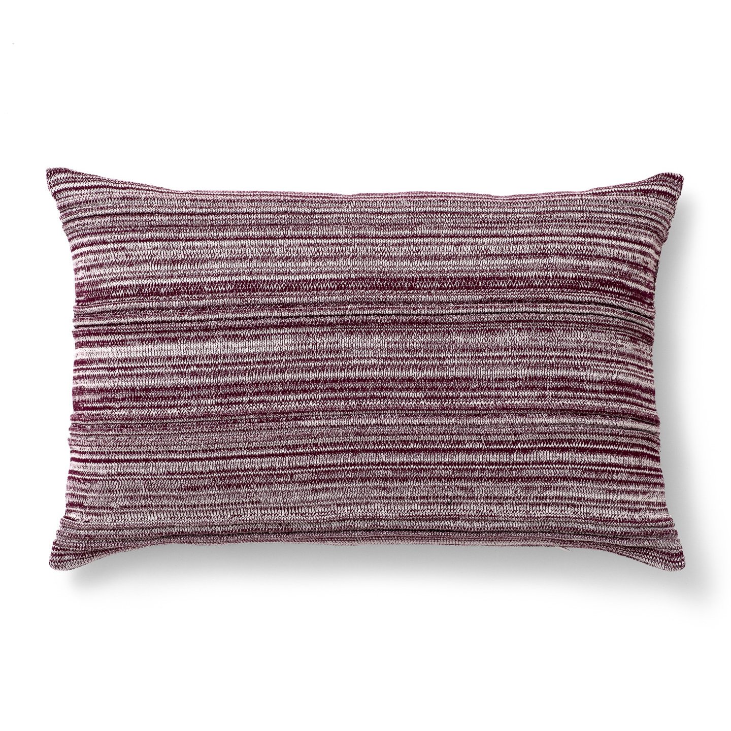 23x15" pleated texture pillow | bordeaux + greggio