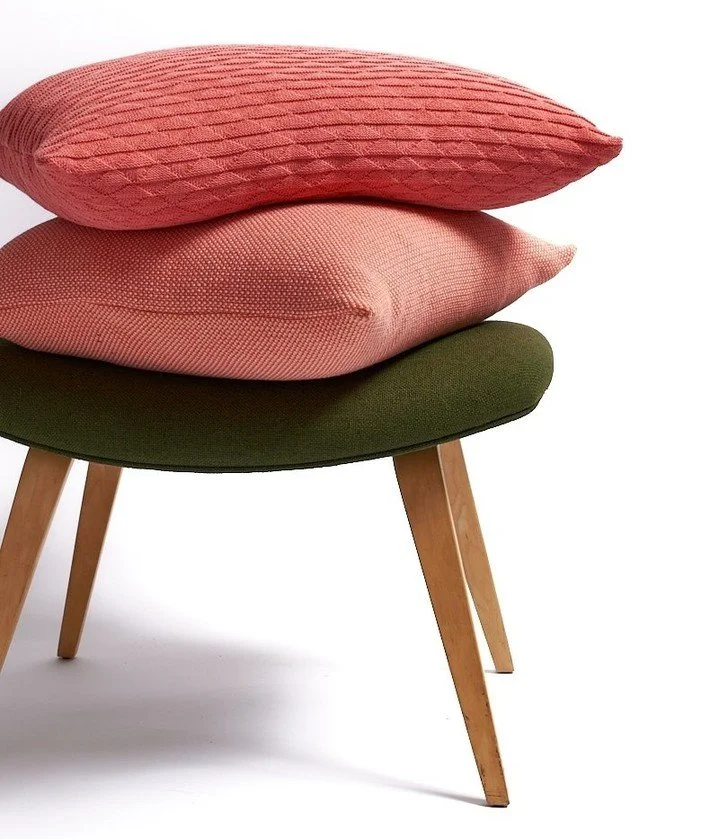 where texture meets tranquility.
pillows add a layered comfort that invites guests to slow down, settle in, and stay a little longer.

machine washable
durable -- passes wyzenbeek 50,000 double rubs testing
zero waste manufacturing

| designed for co