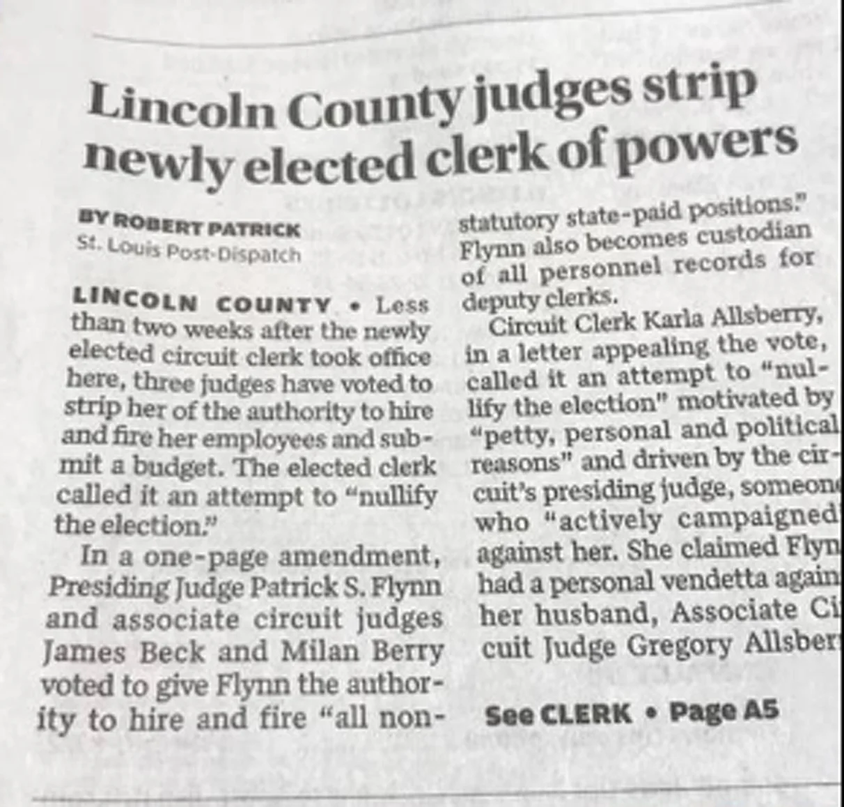 From the Lincoln County Journal. Go pick up a copy while quantities last.
