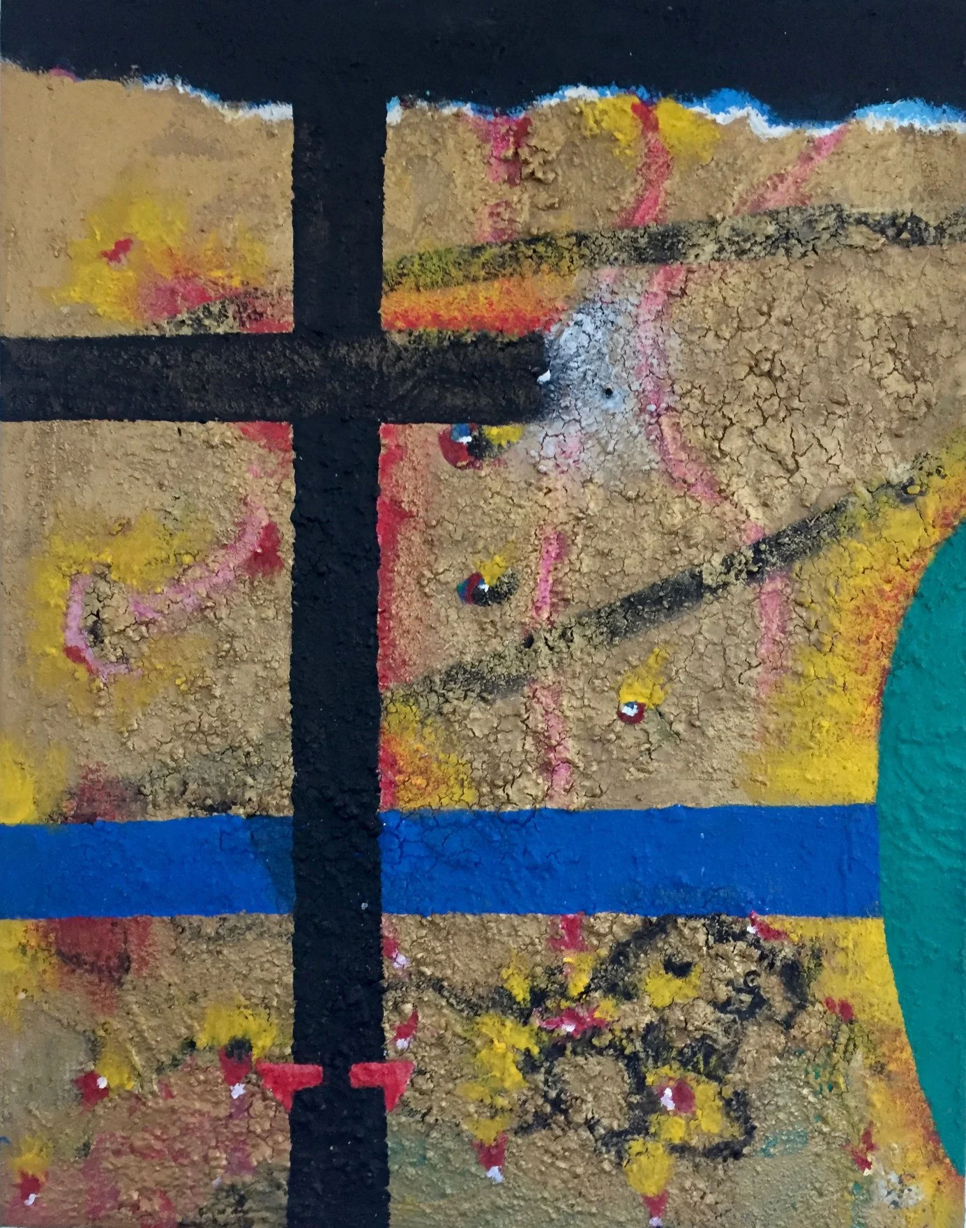 Papo Colo_Pangea Art Republic_Artist Studio in the Rainforest_Oil earth annd wax on canvas.jpg