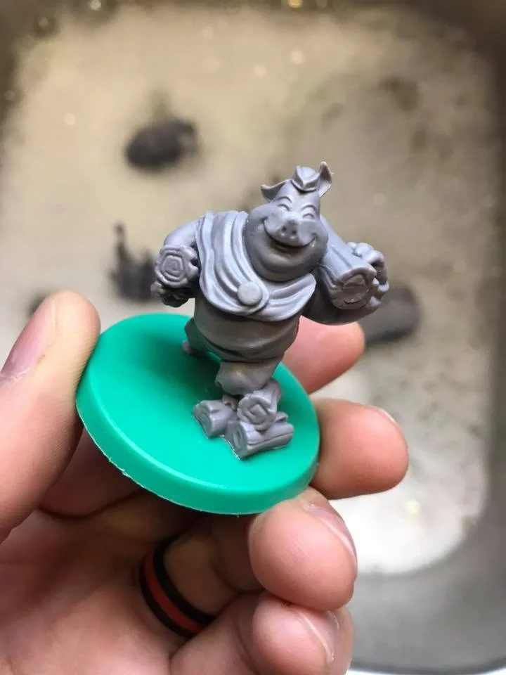 Now the models are ready for a bath. This is to accomplish two main goals. The warm soapy water removes the mold releasing agent, allowing paint to adhere to the models. It also helps remove any lose plastic shavings from the mold line removal process.