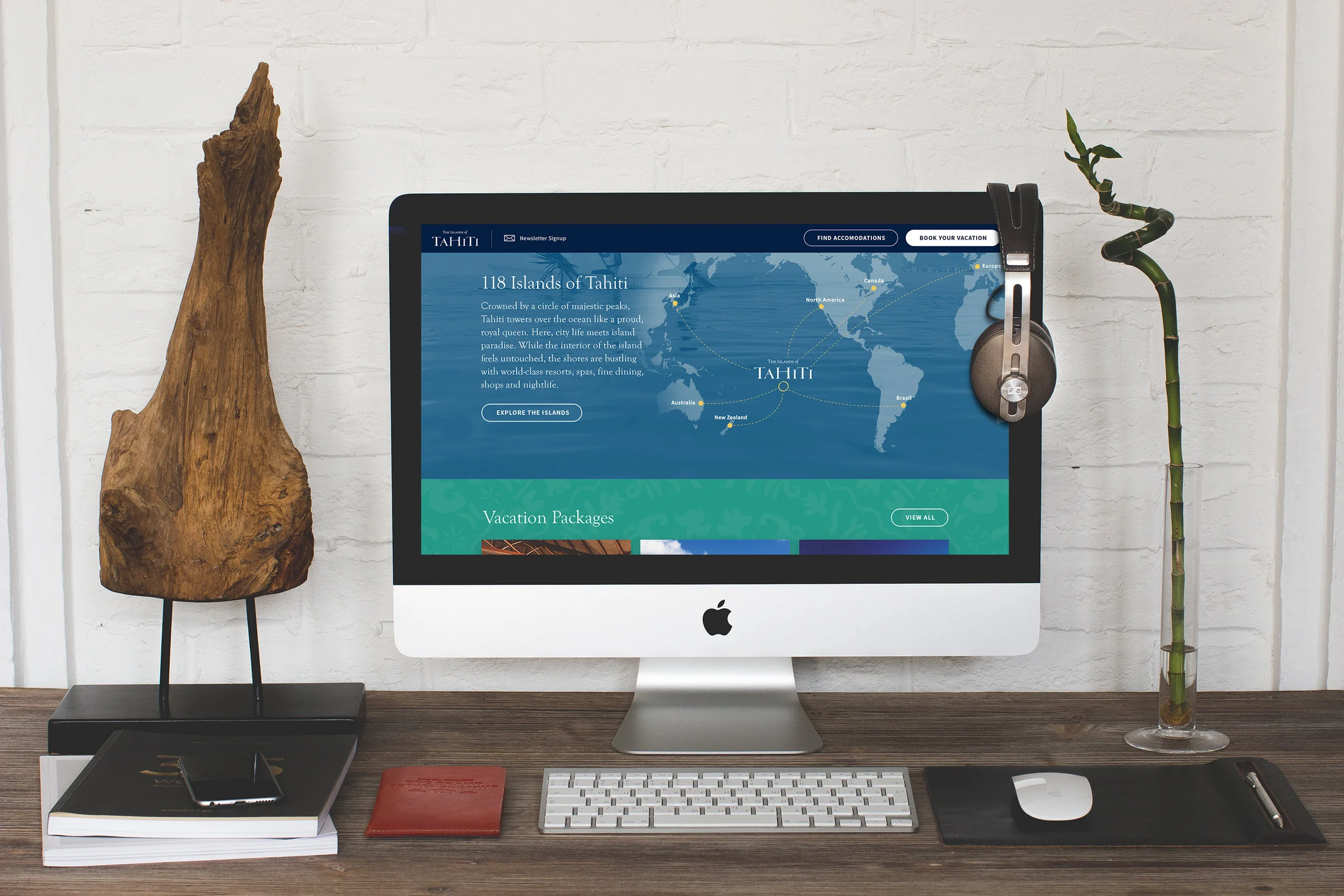 Tahiti Tourisme Website Design