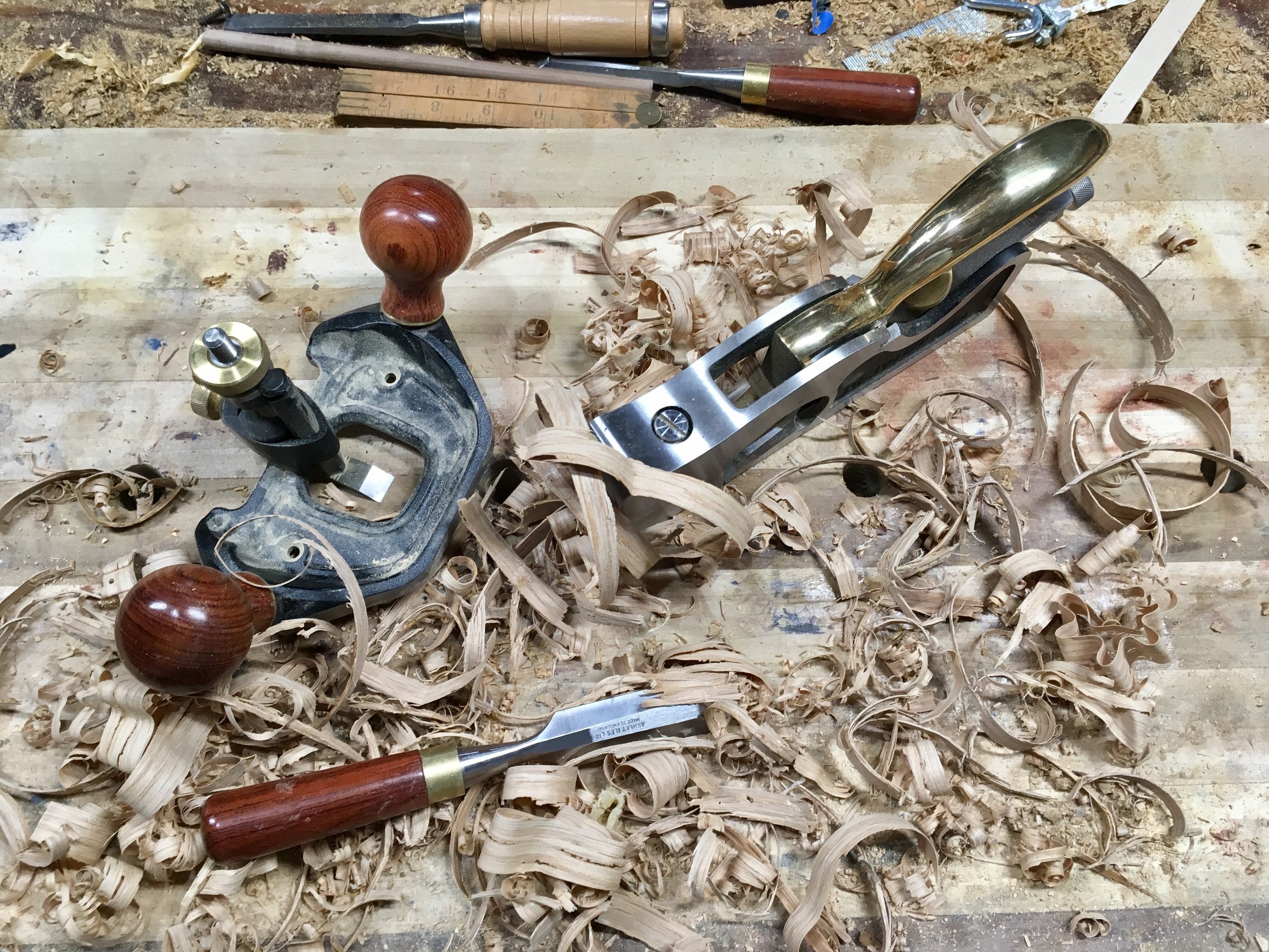 We like to use hand tools for precision.