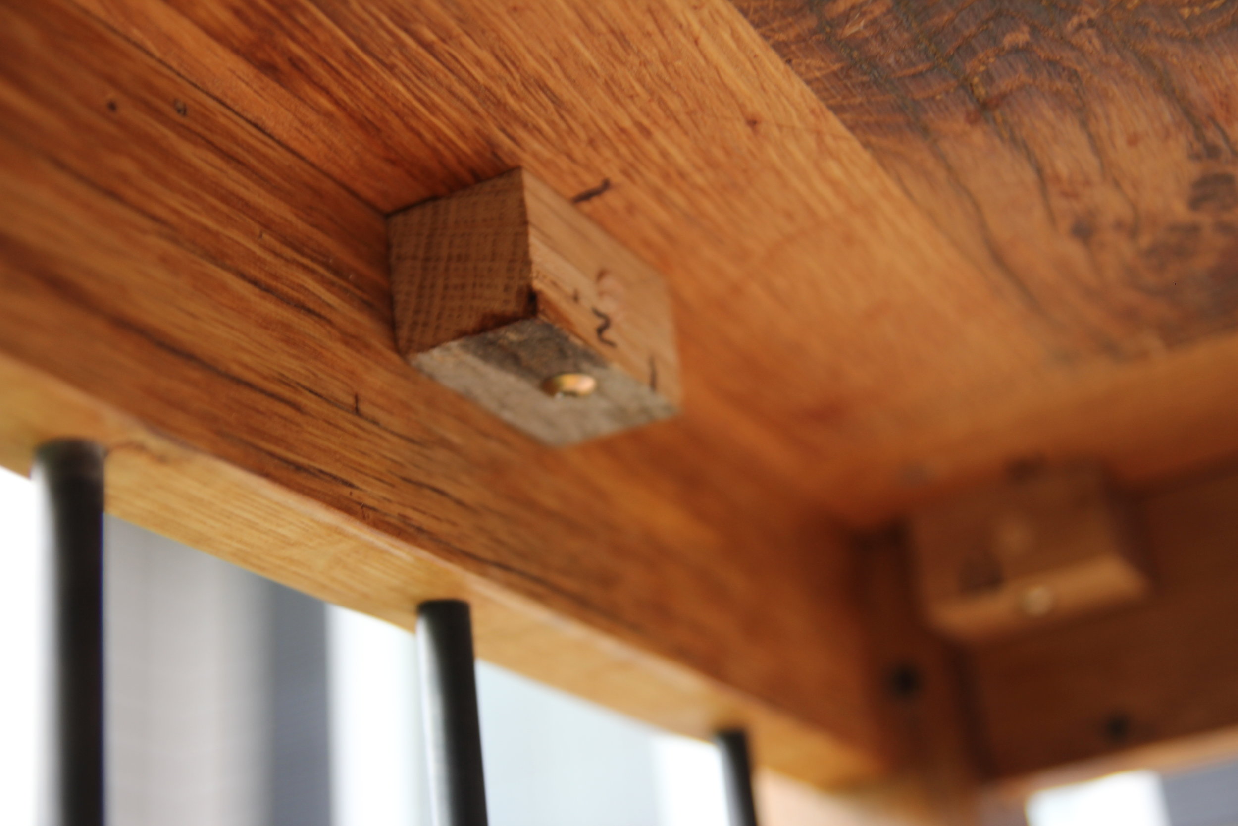 Floating Table Top Mounts to prevent cracking and warping.
