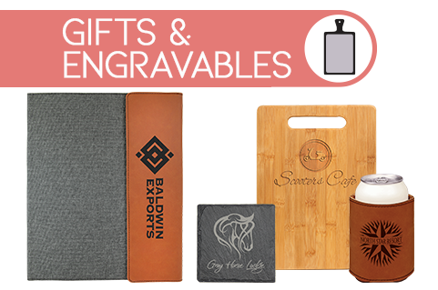 Personalized Gift items coasters coozies cutting boards
