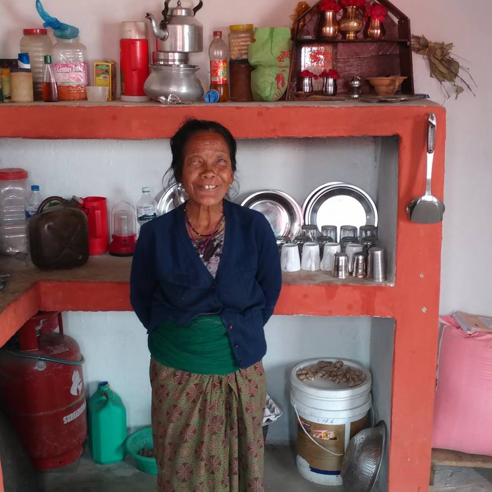 Bimala Bhujel in her new kitchen