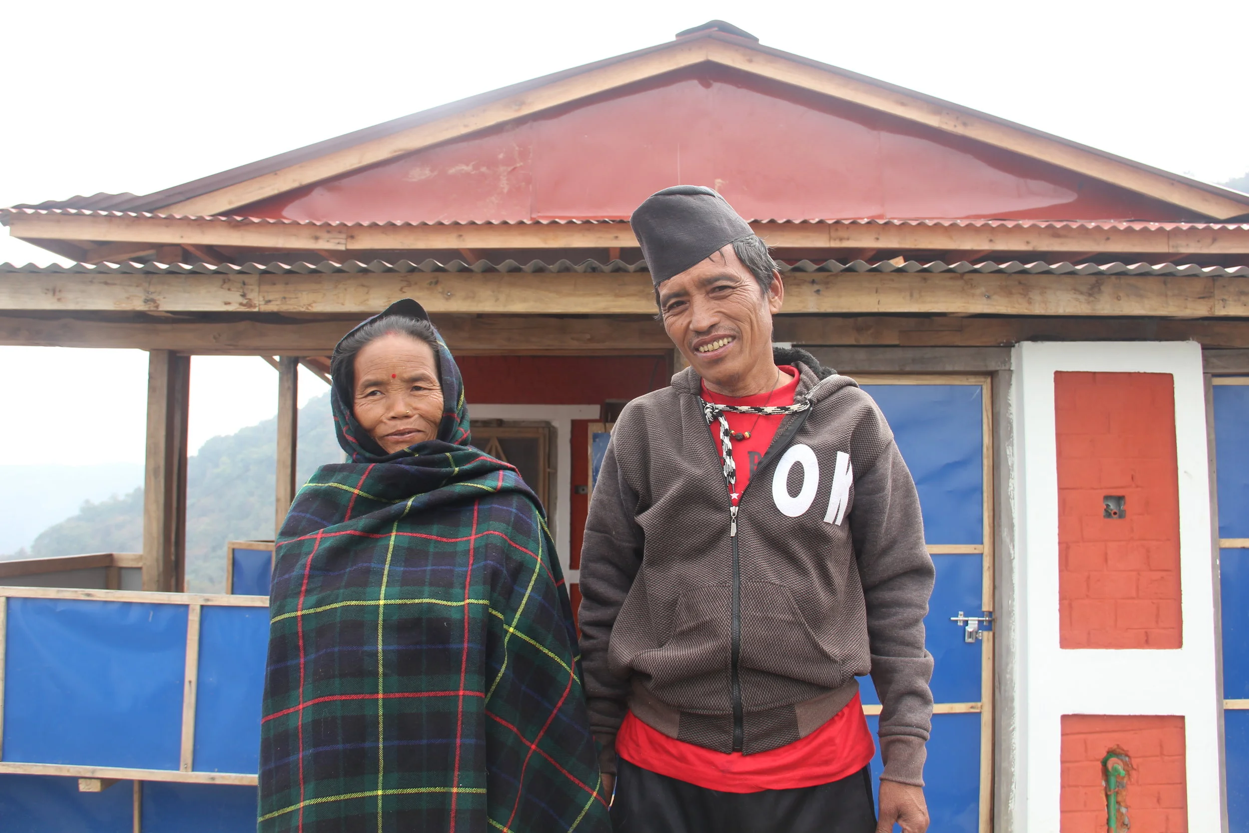 Prasad and Tulsi Maya Gurung and their new home