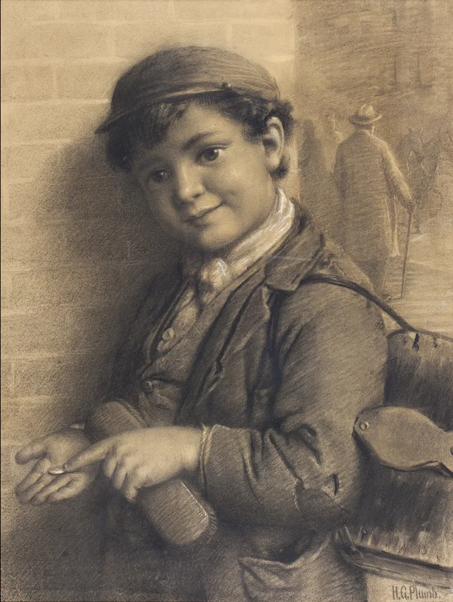  A Shining Example , pencil on paper, 1883
