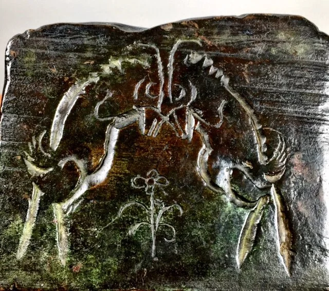 "Fighting Goats" bronze