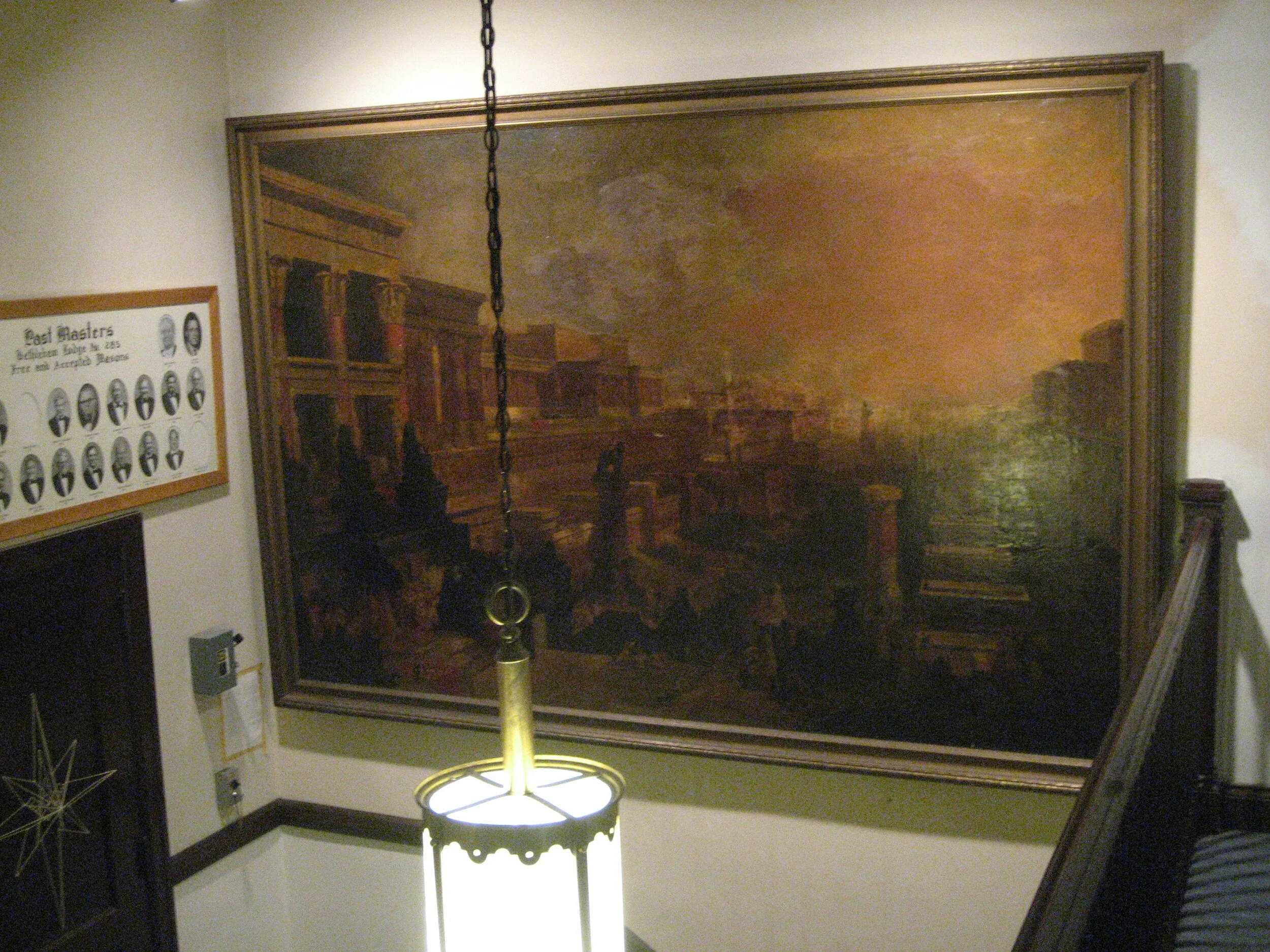 Leutze as it was installed in the Masonic Lodge